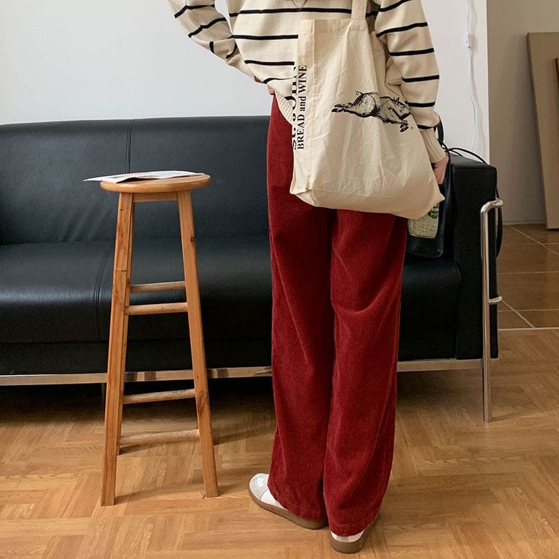 Pantalon en Velours Femme