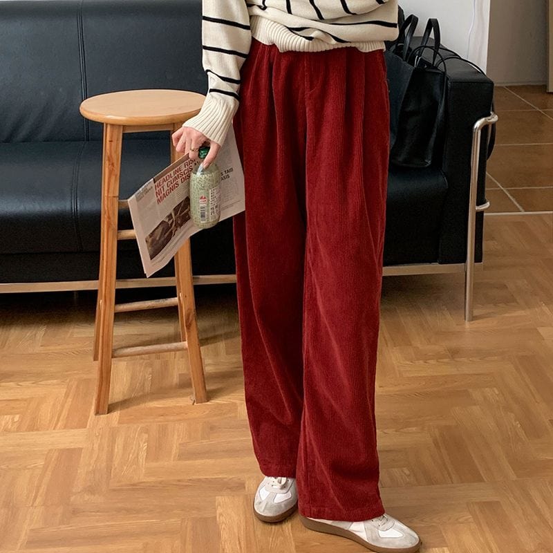 Pantalon en Velours Femme