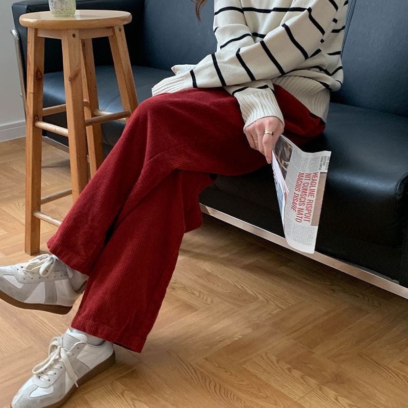 Pantalon en Velours Femme