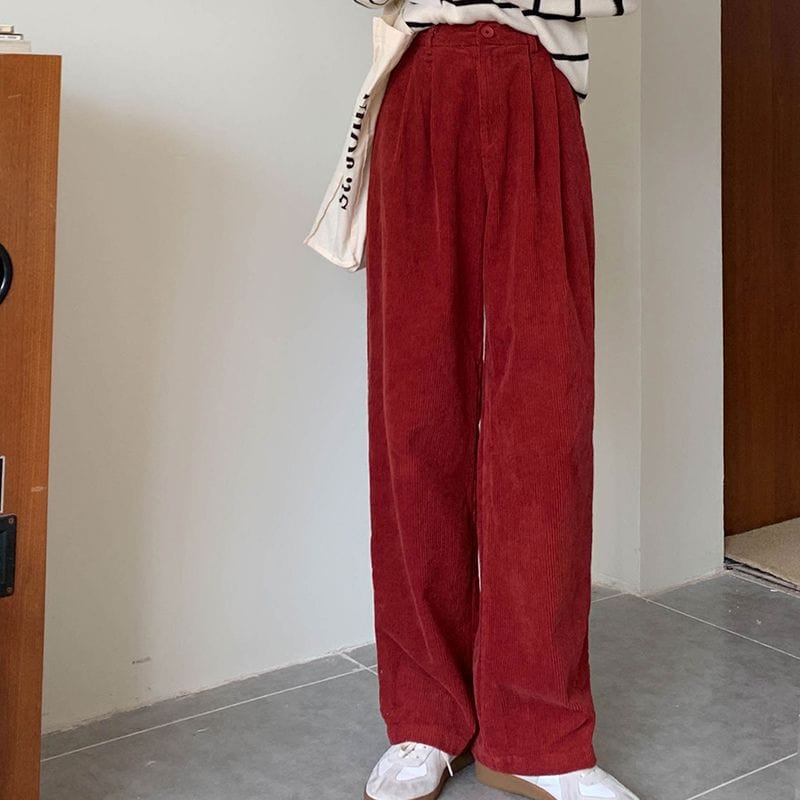 Pantalon en Velours Femme