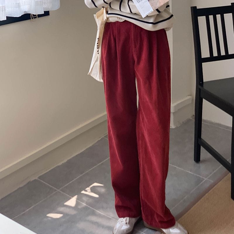 Pantalon en Velours Femme