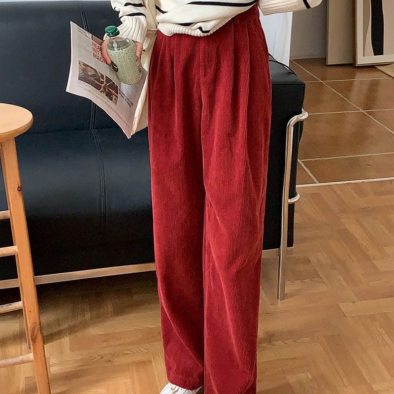 Pantalon en Velours Femme