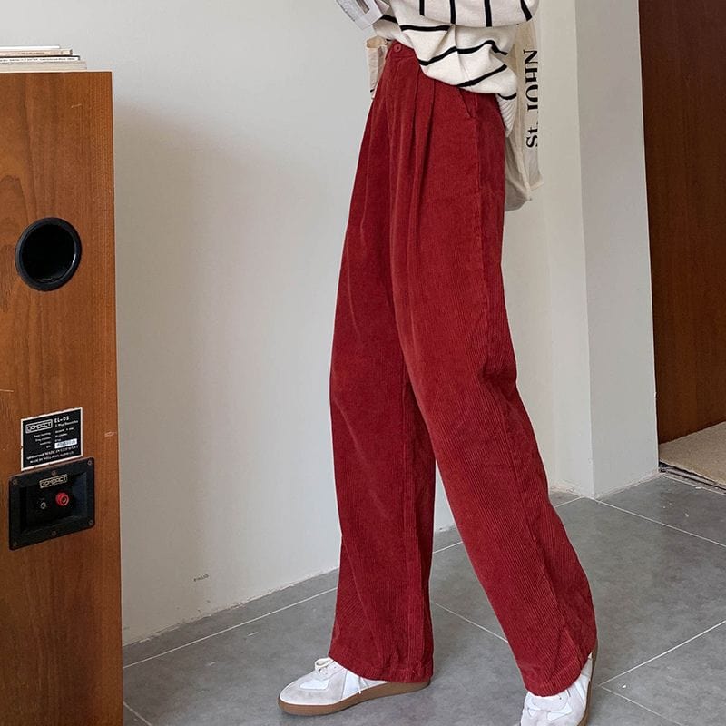 Pantalon en Velours Femme