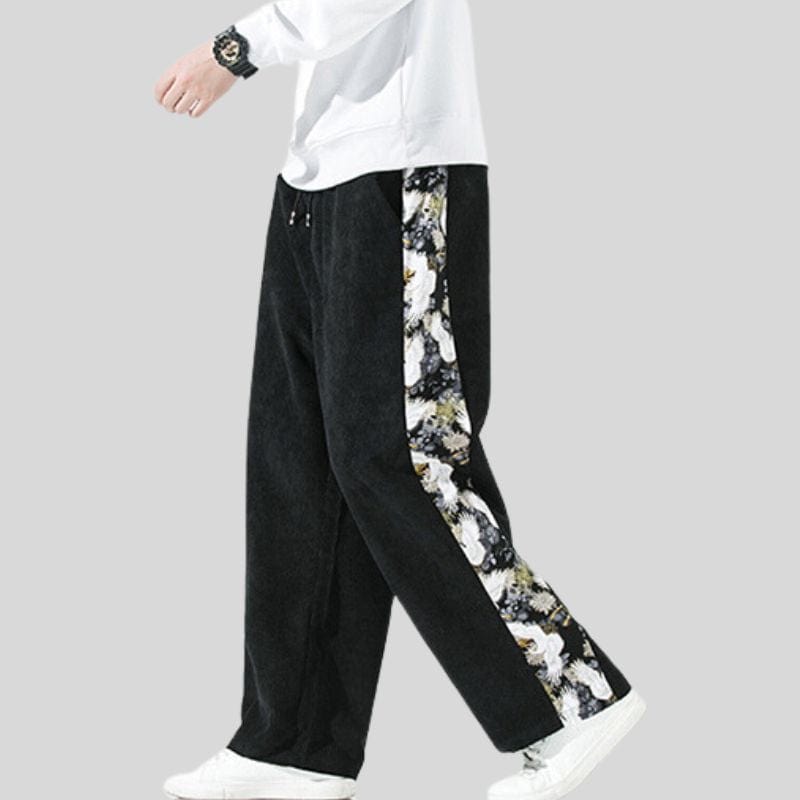 Pantalon en Velours Noir Homme