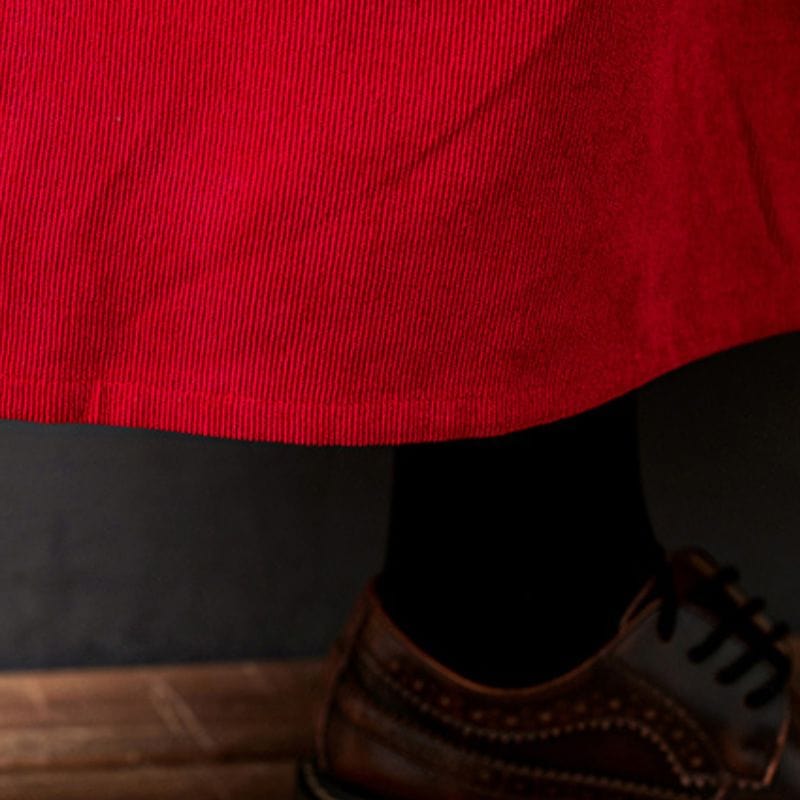 Robe Chemise Velour Cotelé