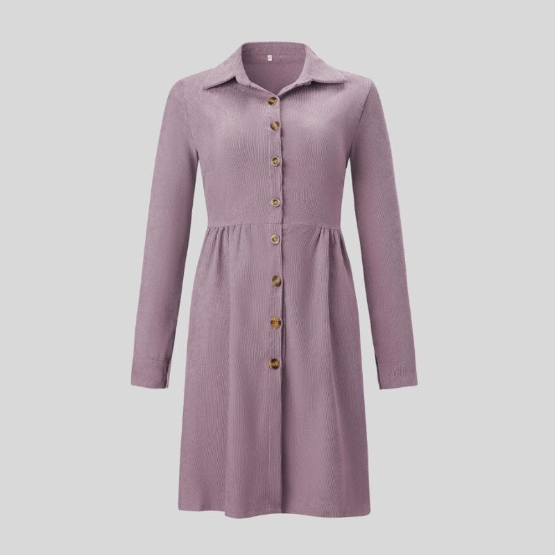 Robe Chemise Velours Cotelé Femme