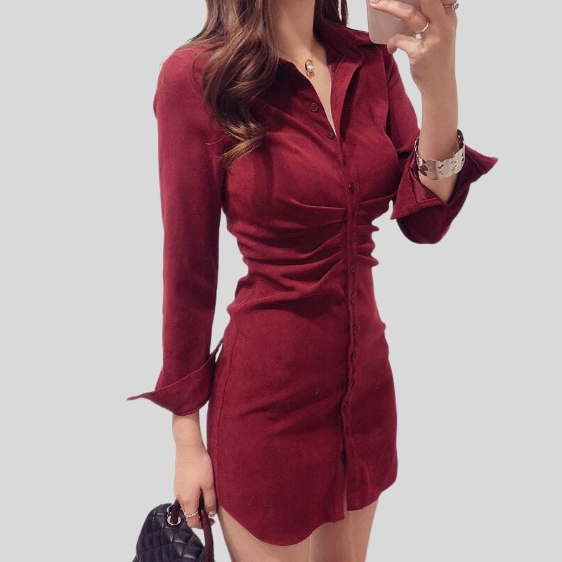 Robe Chemise Velours