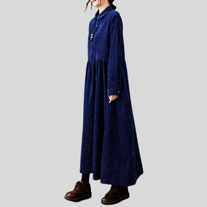 Robe Longue Velours Cotelé