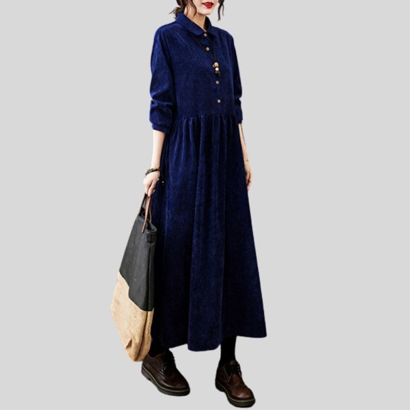 Robe Longue Velours Cotelé