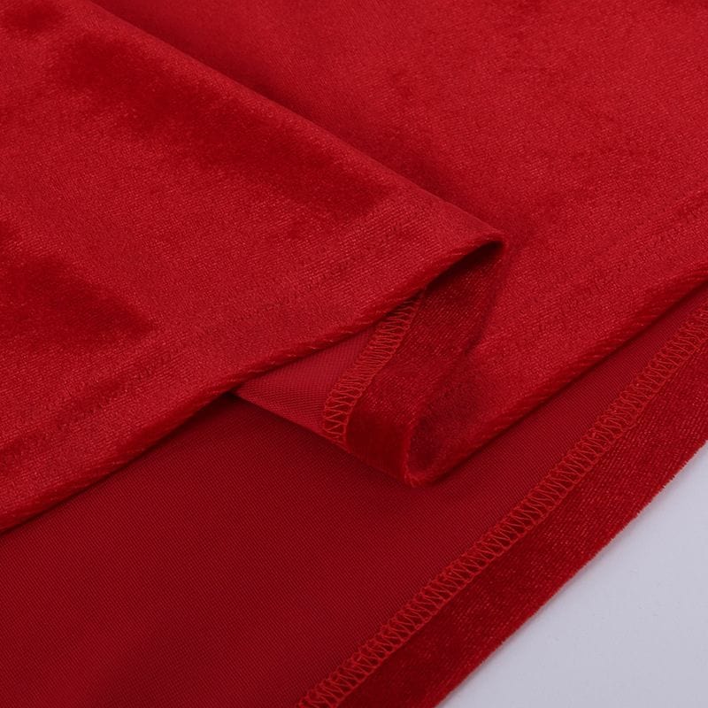 Robe Longue Velours Rouge