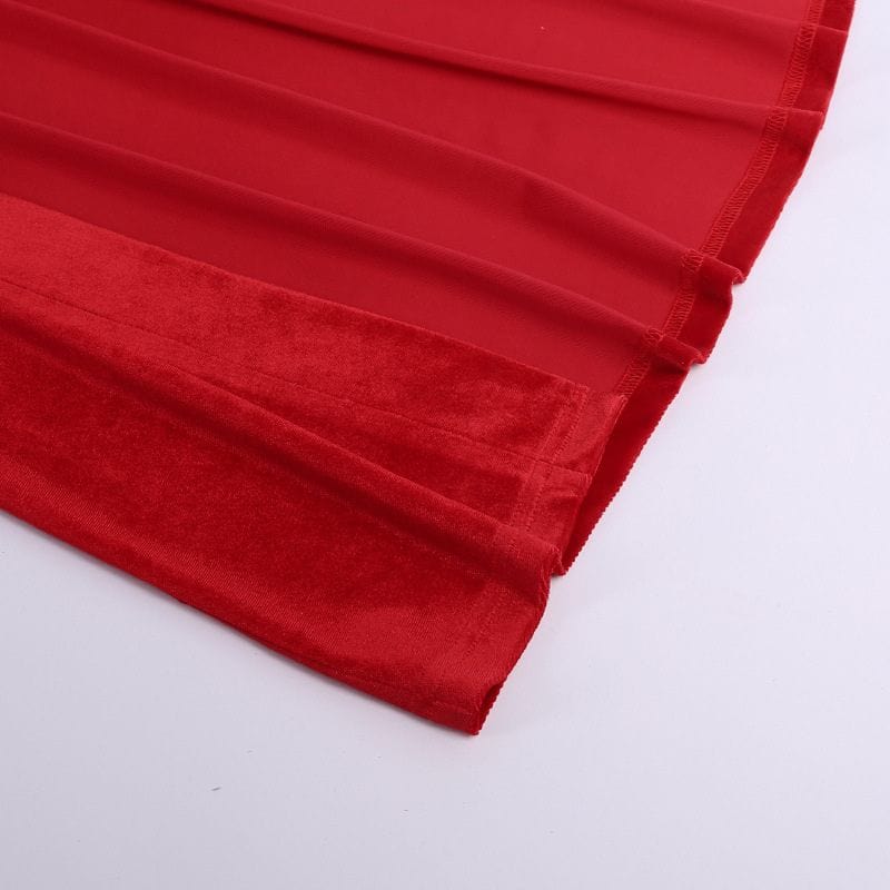 Robe Longue Velours Rouge