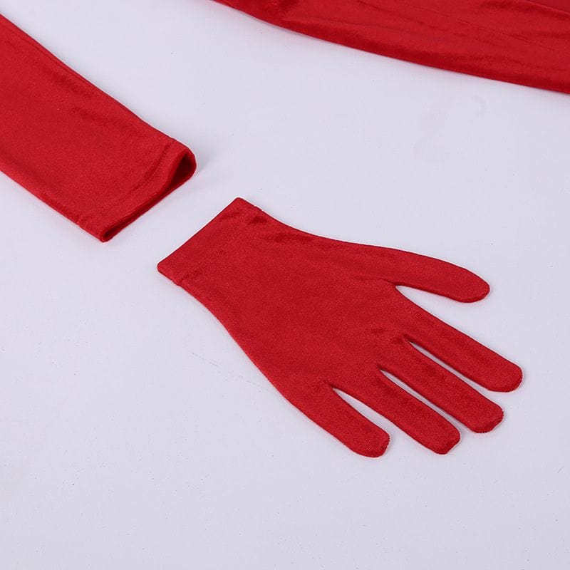 Robe Longue Velours Rouge