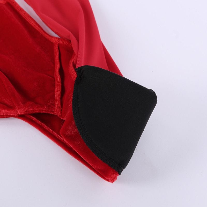 Robe Longue Velours Rouge