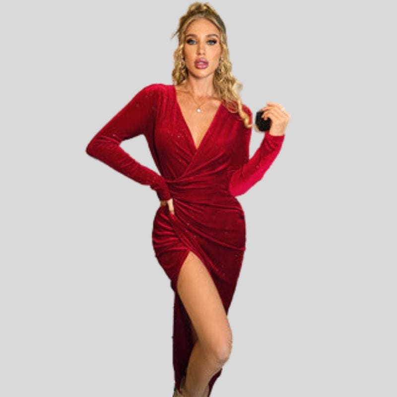 Robe Rouge en Velours