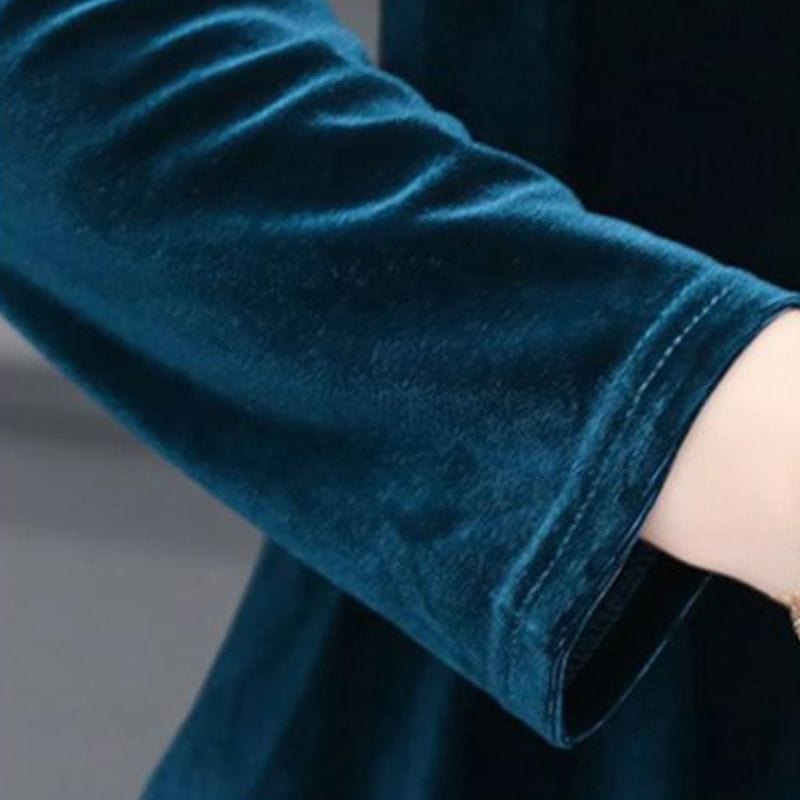 Robe Velours Bleu Canard