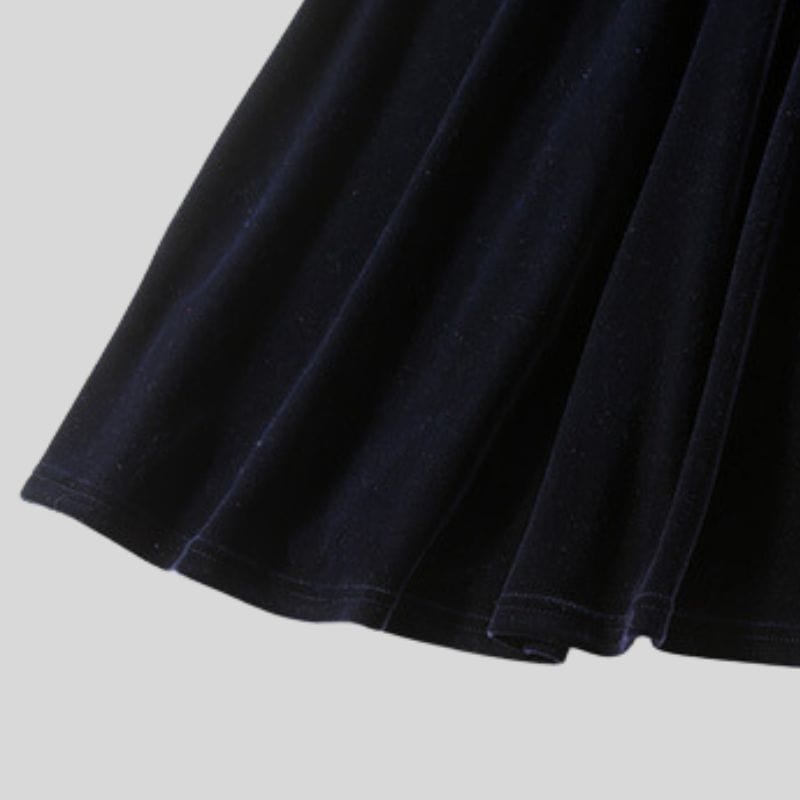 Robe Velours Bleu Marine