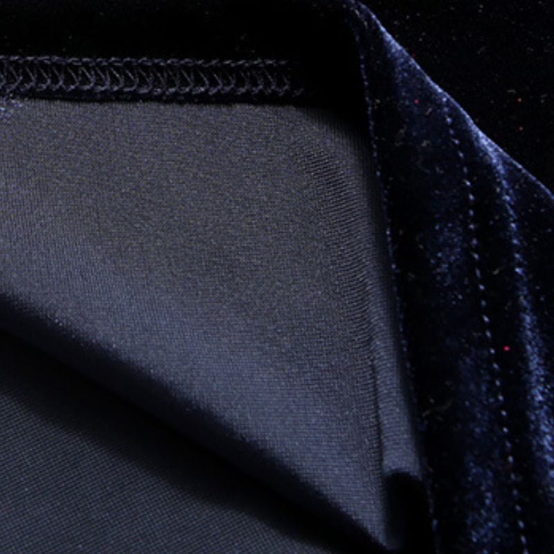 Robe Velours Bleu Marine