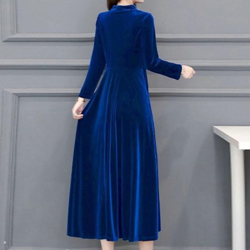 Robe Velours Bleu Roi