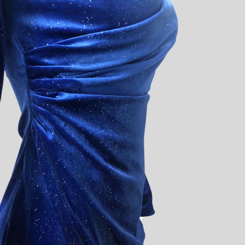 Robe Velours Femme Manche Longue