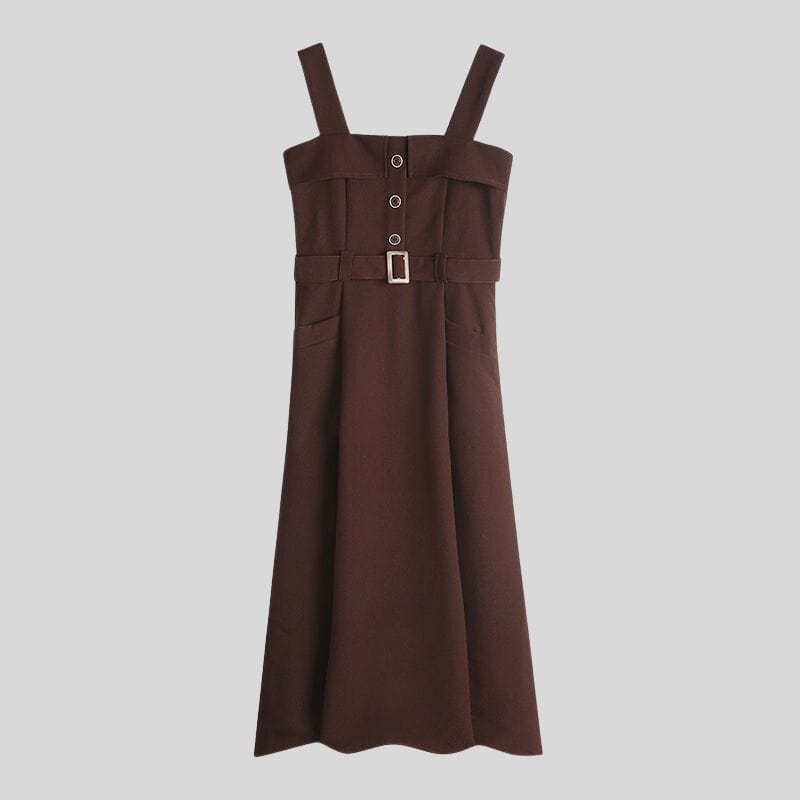 Robe Velours Marron Femme
