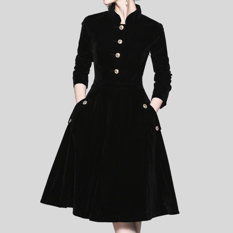 Robe Velours Trapeze