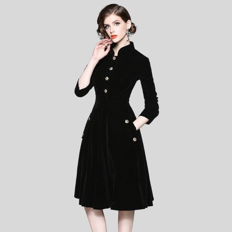 Robe Velours Trapeze