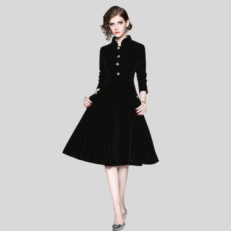 Robe Velours Trapeze