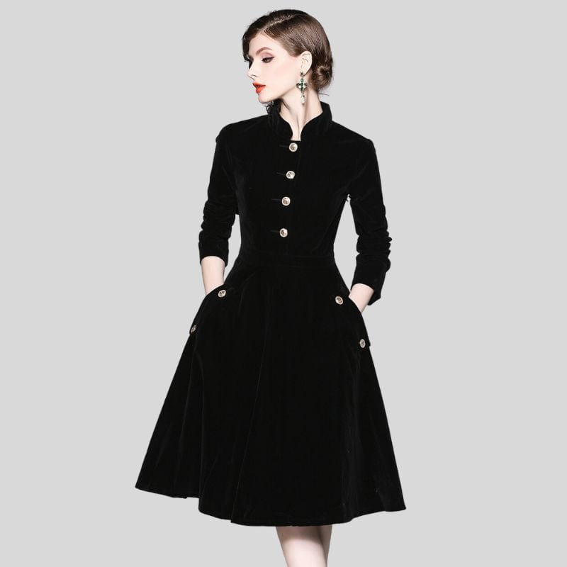 Robe Velours Trapeze