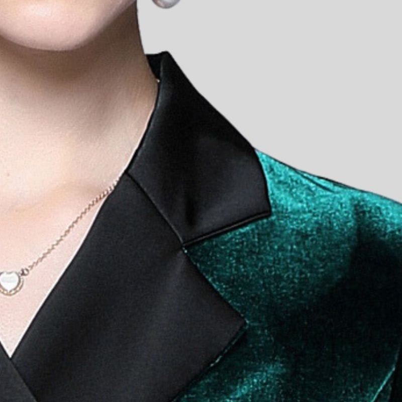 Robe Velours Vert Emeraude