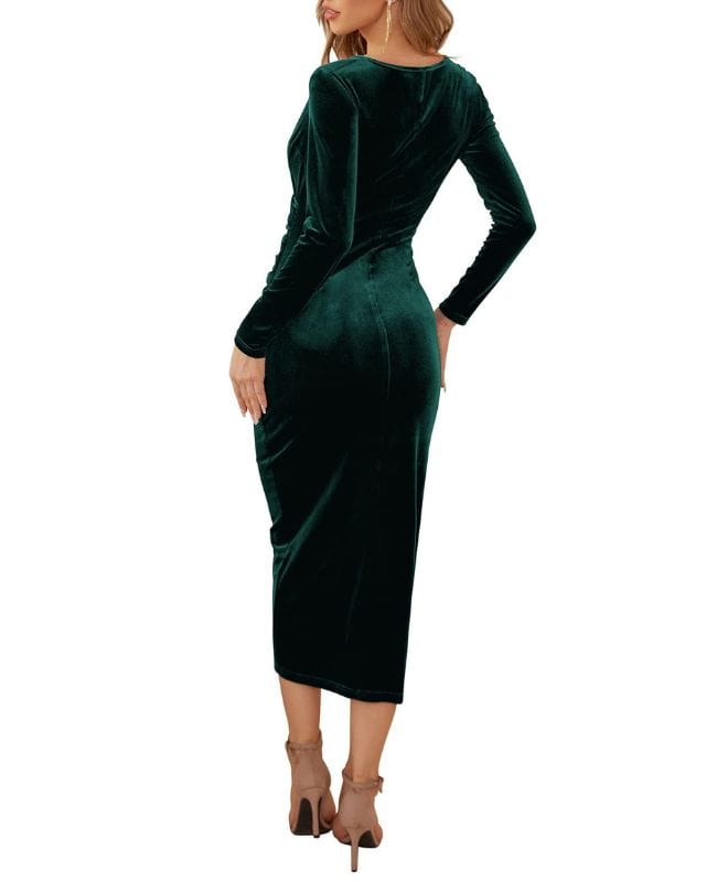 Robe Velours Verte