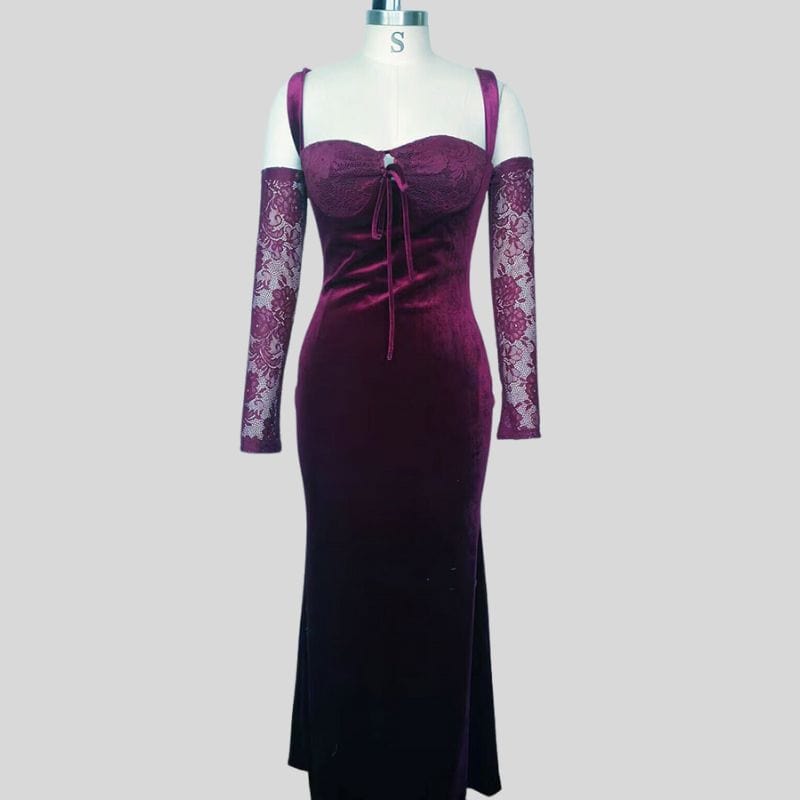 Robe Velours et Dentelle