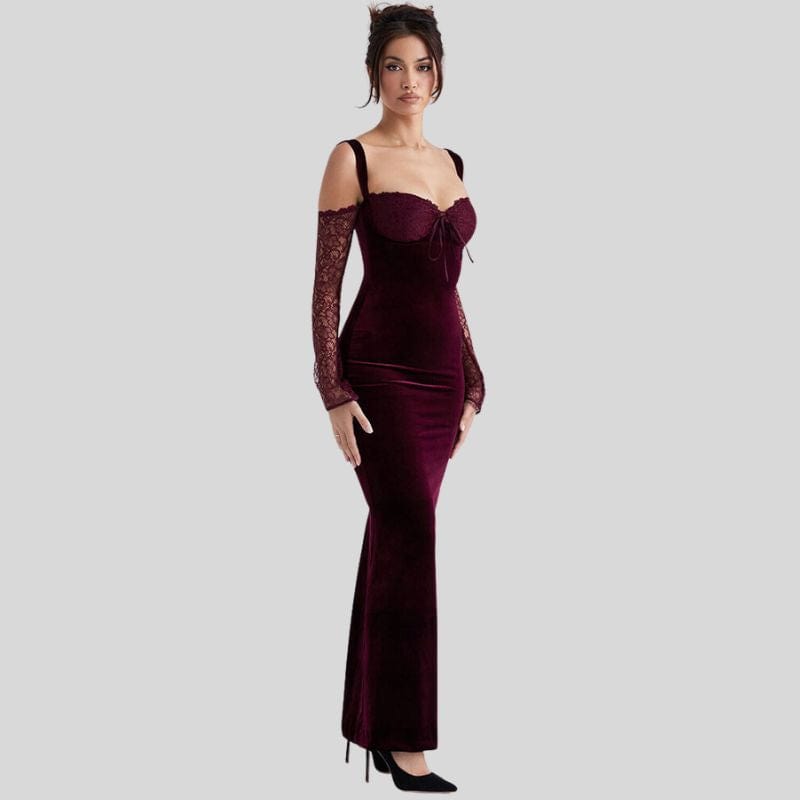 Robe Velours et Dentelle