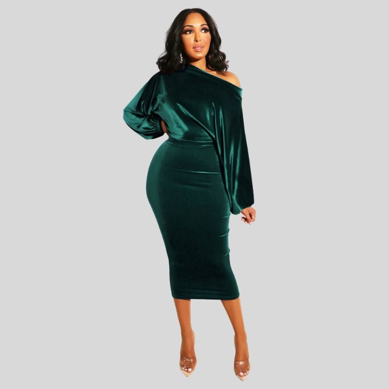 Robe Verte Velour