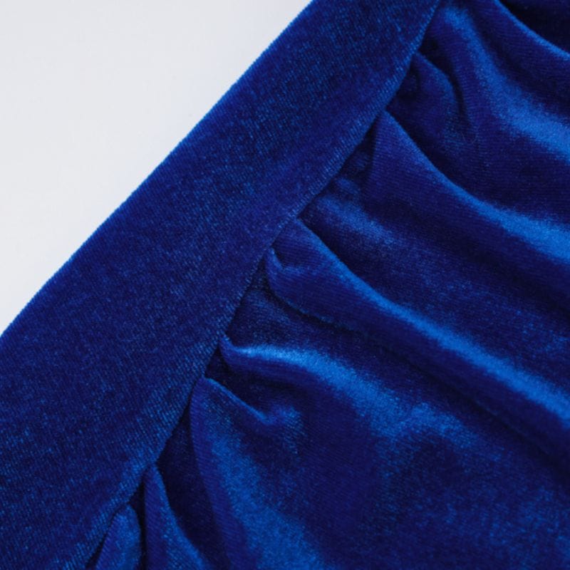 Robe en Velour Bleu