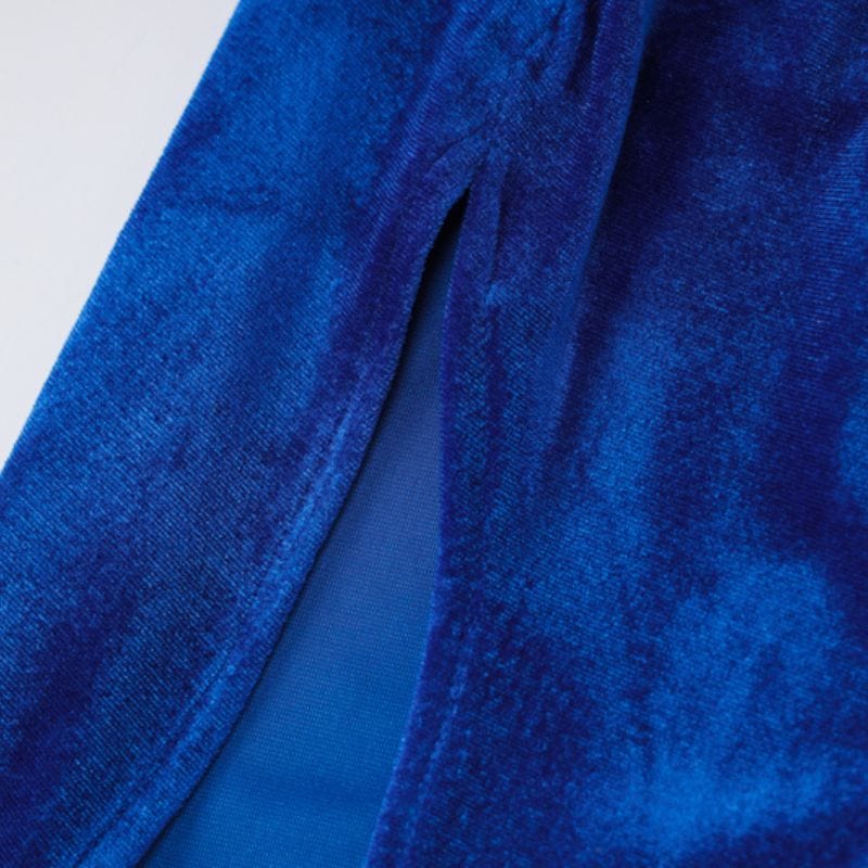 Robe en Velour Bleu