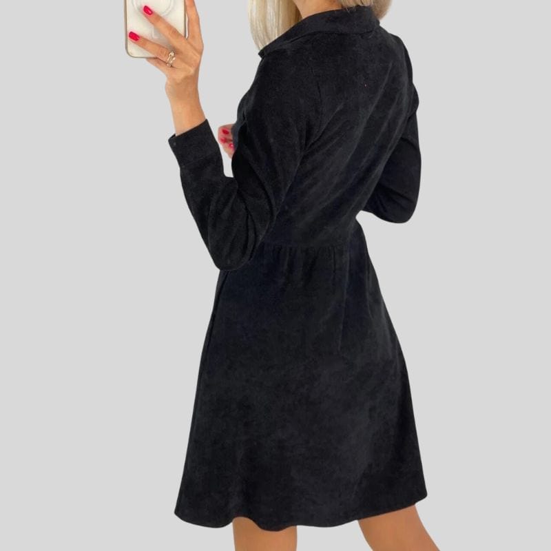 Robe en Velour Cotelé