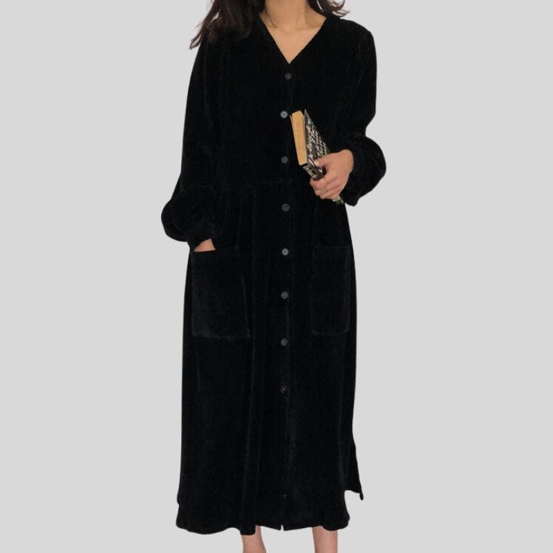 Robe en Velour Noir