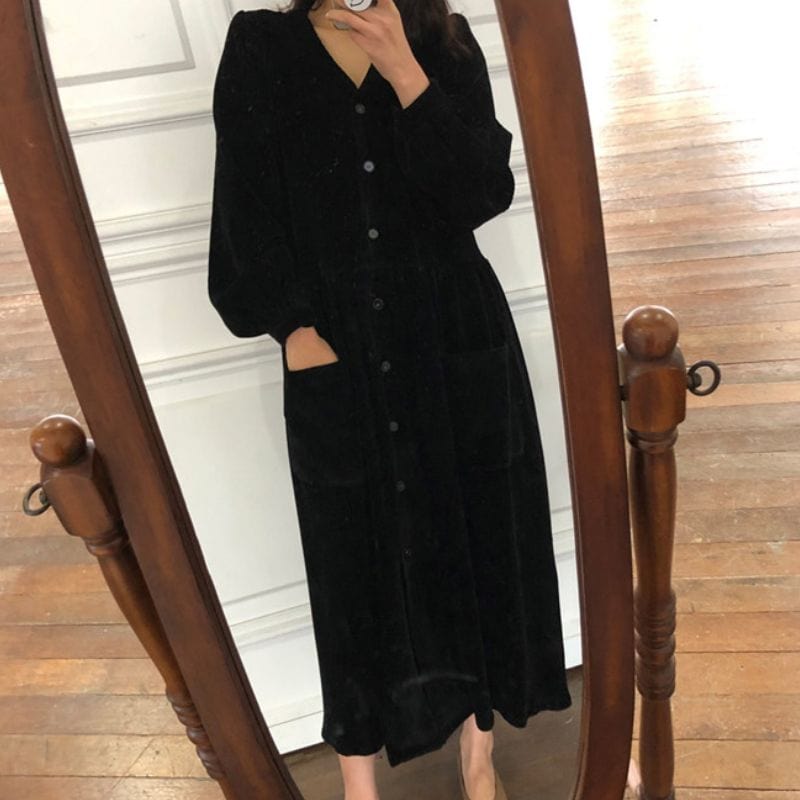 Robe en Velour Noir