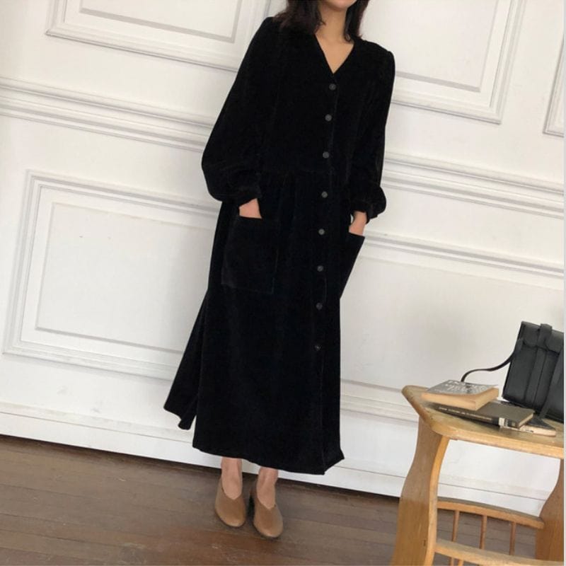Robe en Velour Noir
