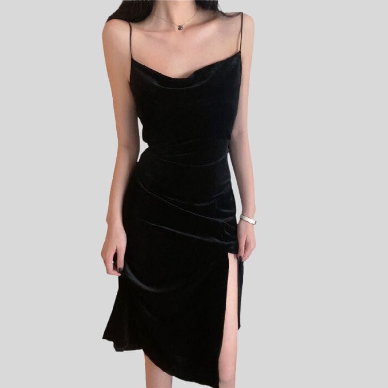 Robe en Velour Noire