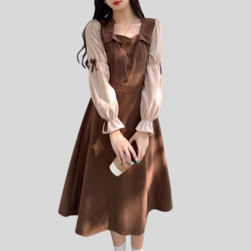 Robe en Velours Cotelé Femme