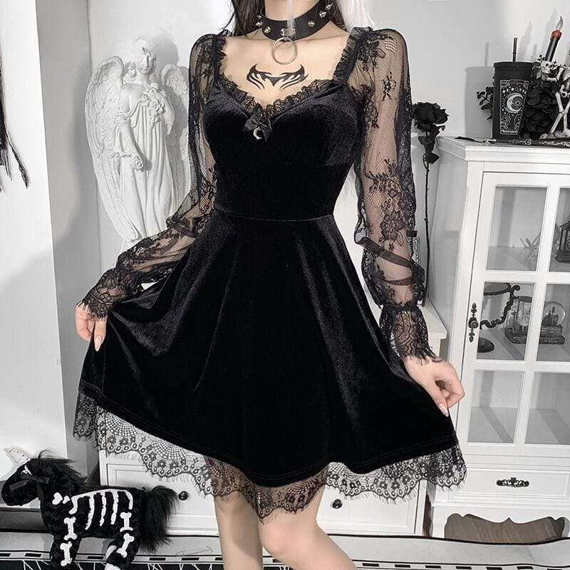 Robe en Velours Noir