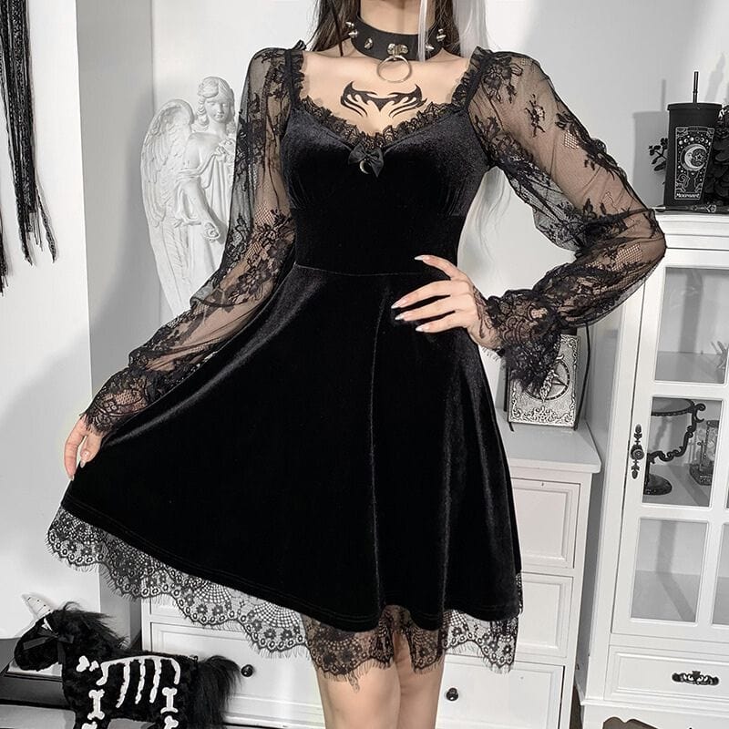 Robe en Velours Noir