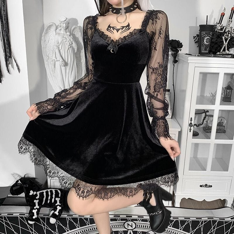 Robe en Velours Noir