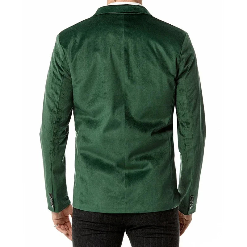 Blazer Velours Vert