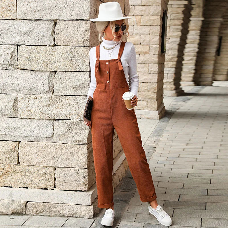 Salopette Velours Marron