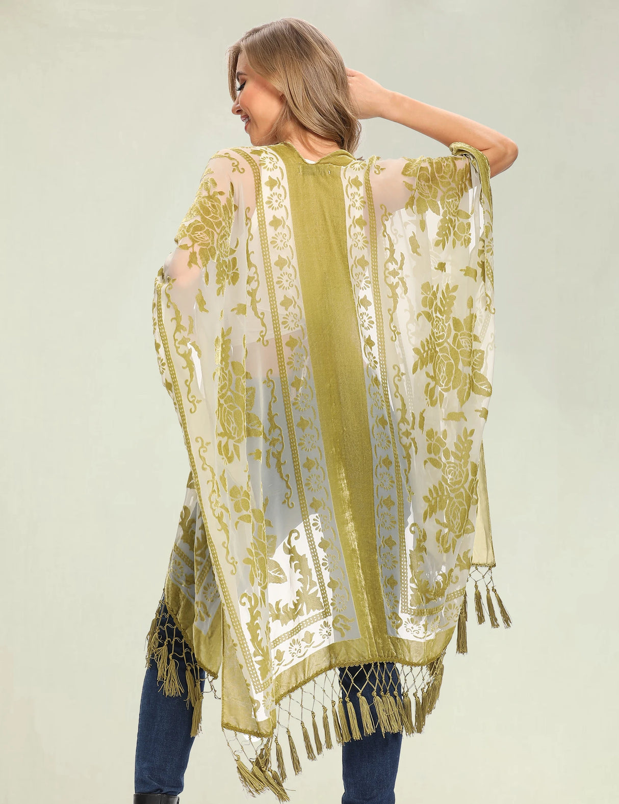 Kimono Velours Brodé