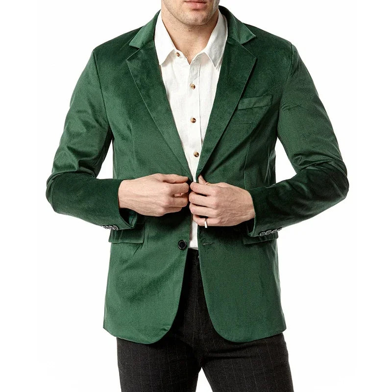 Blazer Velours Vert