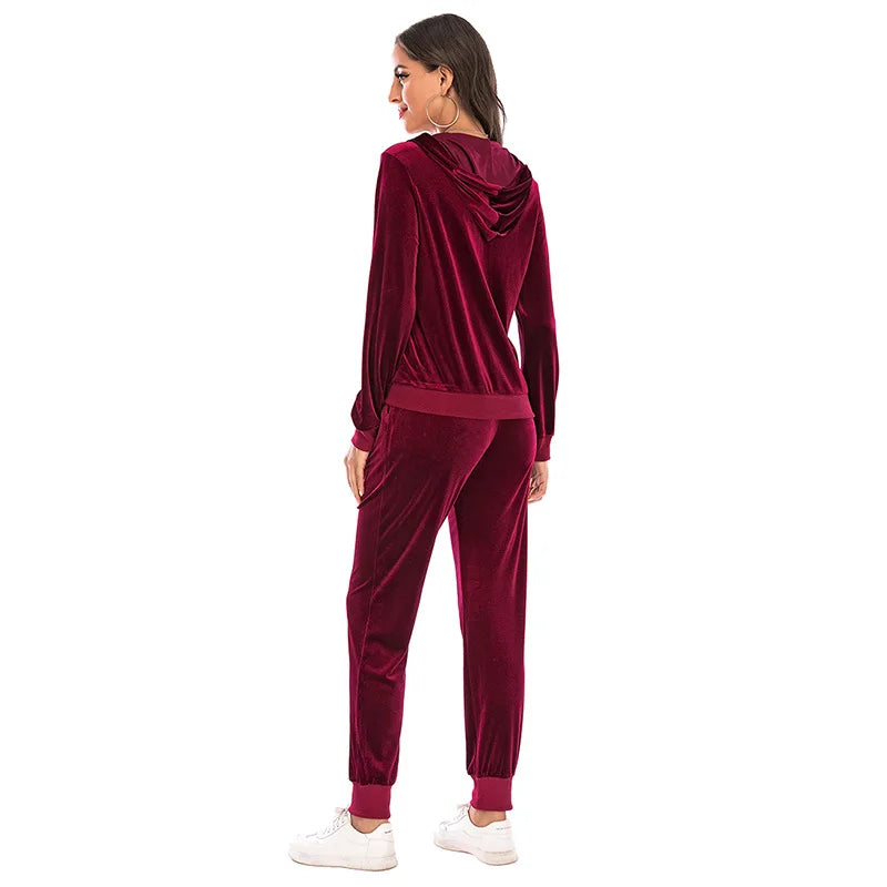 Ensemble Velours Femme Rouge