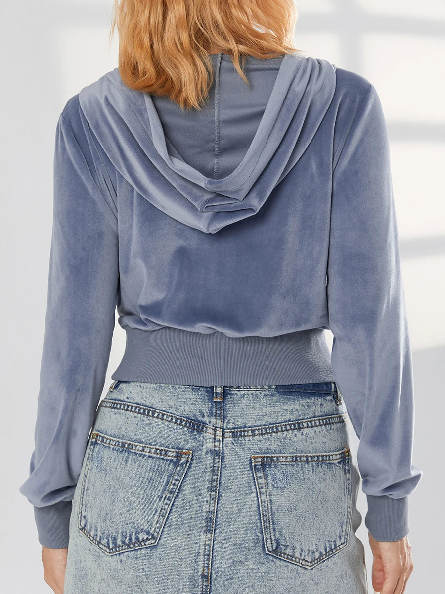 Sweat Velours Femme Manche Longue